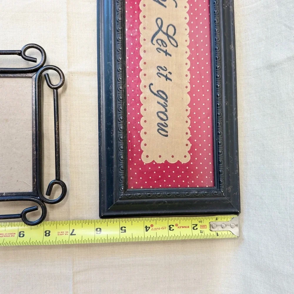 Vintage 5x7 Black Scroll Picture Frames Set Love Is Lovely Let It Grow Decor